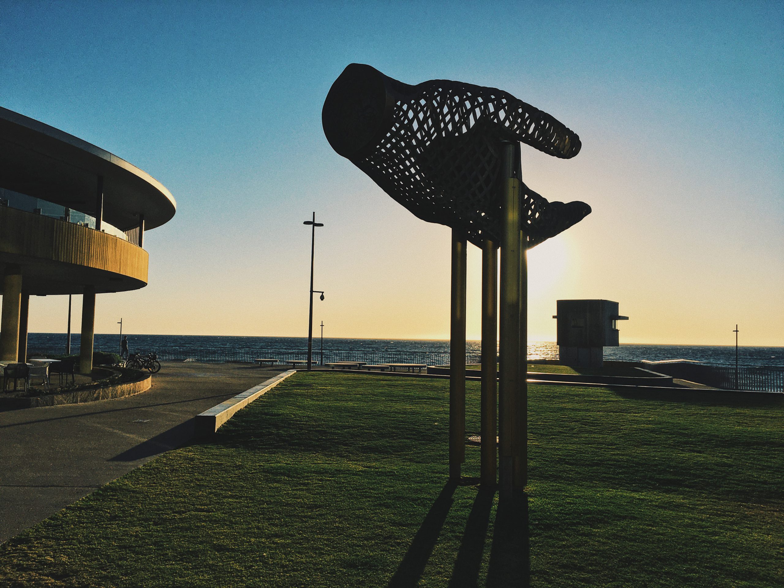 Scarborough hand on the sunset